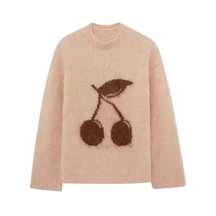 IMMI设计师品牌 马海毛提花樱桃毛衣  300124