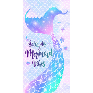 美人鱼沙滩巾速干浴巾潜水游泳运动户外不沾沙毛巾鱼鳞披肩方巾3