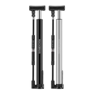 洛克兄弟便携自行车打气筒高压迷你带气压表美法嘴山地公路车配件