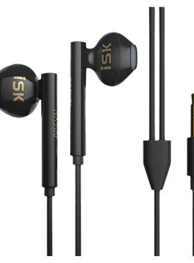 ISK nx500监听耳机直播声卡专用耳返耳机录音入耳式电脑主播2.5米