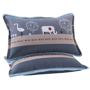 纯棉枕套一对装48cmx74cm成人家用带拉链夏全棉枕头套40x60cm单个