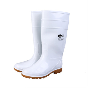 朗莱斯特白食品卫生雨鞋耐油酸碱防滑雨靴劳保防水鞋男女中高筒鞋