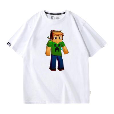Minecraft我的世界t恤联名乐高短袖男苦力怕男童夏季纯棉儿童衣服