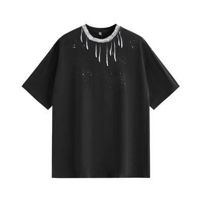 美式潮牌高街纯棉短袖T恤男女夏