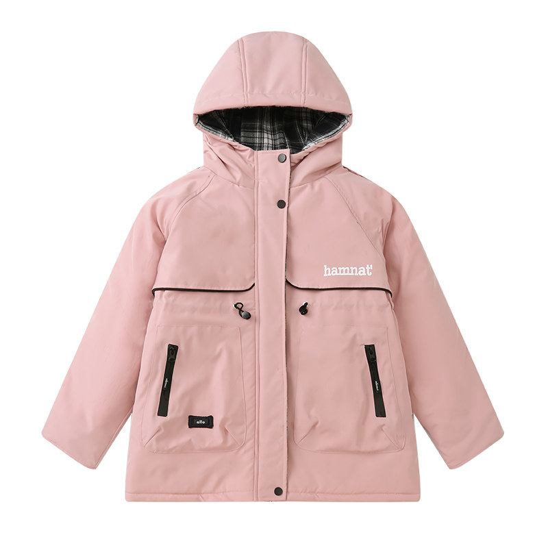 女童加绒棉服2026新款中长款儿童加厚派克服洋气女孩时髦冬装外套