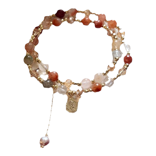 双层水晶手链女款轻奢小众精致2026年新款高级感叠戴串珠闺蜜手串