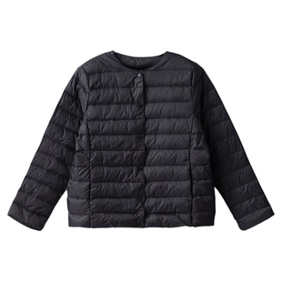 一丝牵浮利95白鹅绒服基础打底叠穿圆领轻薄羽绒服外穿内胆短外套