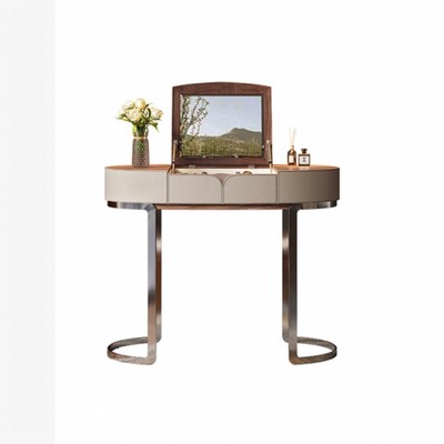 政府补贴广巢原创 轻奢风化妆桌卧室小型梳妆台高级感翻盖收纳柜A