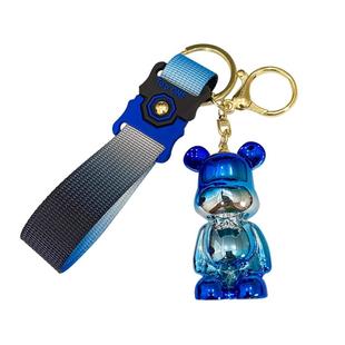 创意北欧风小熊钥匙扣公仔暴力熊钥匙链小挂件吊饰小礼物背包挂饰