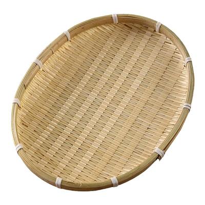 竹编家用小簸箕零食水果收纳竹盘