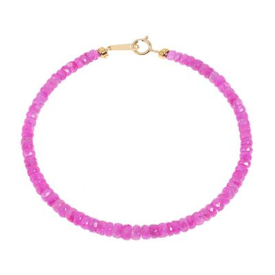 蓝宝石手链女18K金彩宝手串