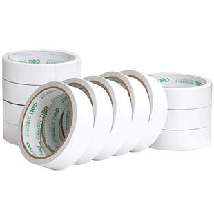 得力双面胶带强力泡棉胶固定海绵胶强两面胶泡沫双面胶粘胶薄透明不留痕高粘度手工棉纸宽双面胶文具办公用品