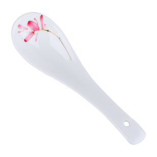 骨瓷白色小汤勺家用吃饭勺小马戈调羹陶瓷餐具宝宝勺喝汤小勺子