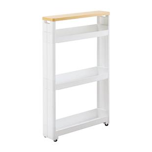 利快夹缝收纳柜日本原装进口厨房缝隙柜可推拉带轮窄置物架侧边柜