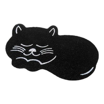 印度进口椰棕地垫造型猫咪印花脚垫家用入户门垫除尘蹭脚防滑门垫