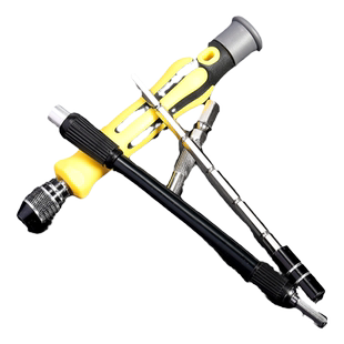 精密螺丝刀手柄可调自锁棘轮4mm批头铝合金小改锥起子手柄把