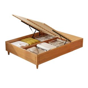 定制实木床加厚政府补贴无床头储物离地箱体床榻榻米1.35米骨架床