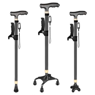 拐杖老人防滑轻便拐棍手杖捌杖助步器老年人四脚助行器走路康复