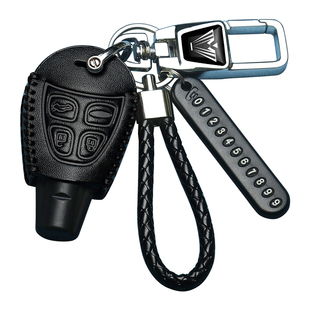 适用萨博SAAB钥匙套改装替换智能93后配95萨博汽车遥控真皮包装饰