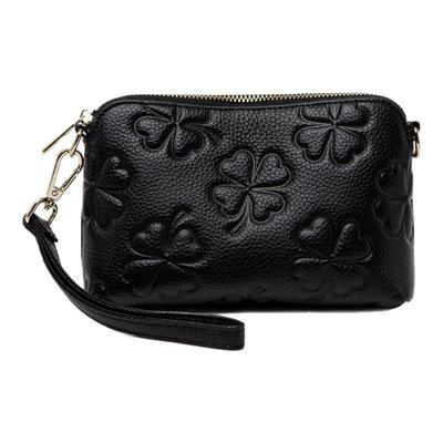 真皮手拿两用女士手机包