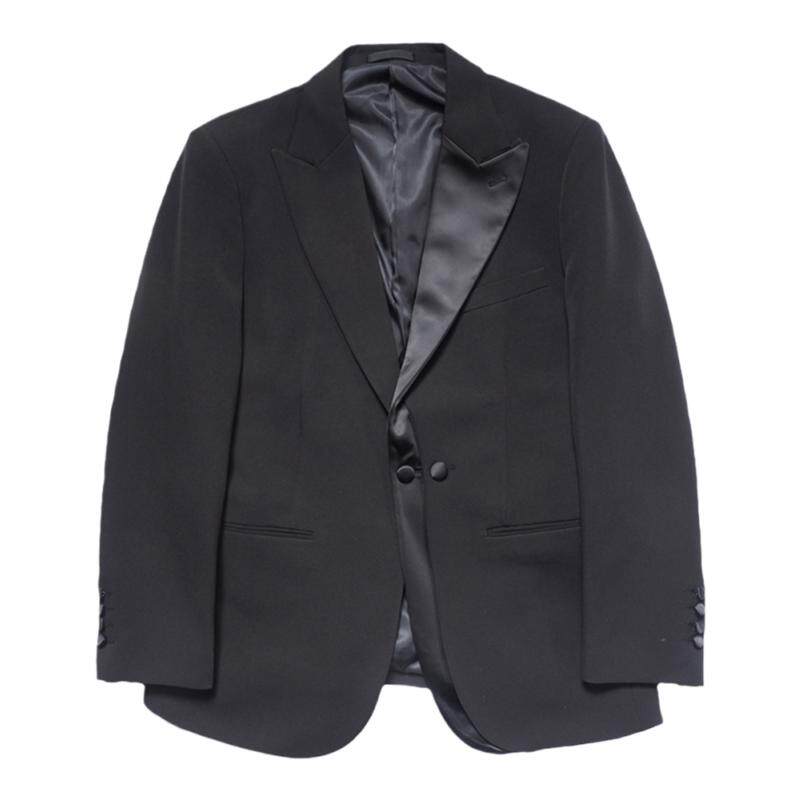 川泽男装戗驳领设计感黑色西服