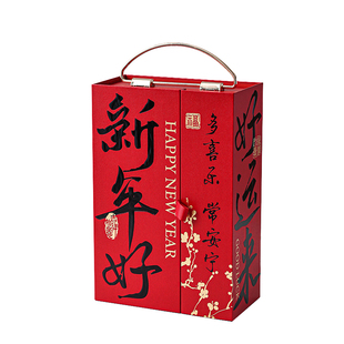 2026新年礼盒包装空年货坚果干过马大礼包春节礼品物零食号伴手红