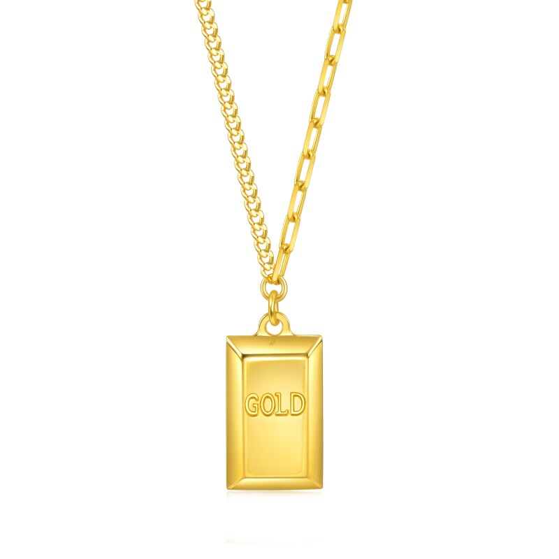 周生生Essence永系列小金砖项链黄金足金小金条5G黄金套链93534N