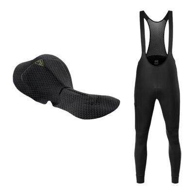 SANCUAX秋冬加绒保暖自行车骑行裤高密度海绵坐垫背带骑行长裤