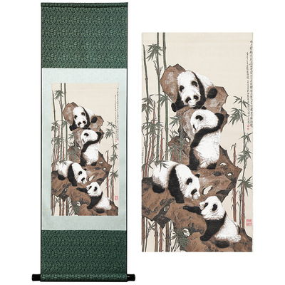 蜀锦中国特色礼品送老外丝绸挂画