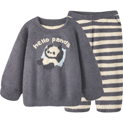 『美式加冰』睡衣男秋冬季半边绒