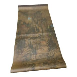 辽代佚名山弈候约图 微喷复制山水人物立轴国画临摹学习画稿素材