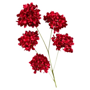 红色仿真花批发插花摆件吊米玫瑰花吊顶订婚背景婚庆中式假花花束