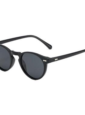 遮阳男女圆框偏光小墨镜太阳镜酷