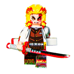 鬼灭之刃锻刀村篇炭治郎全特效小人仔益智拼装积木玩具适用于乐高