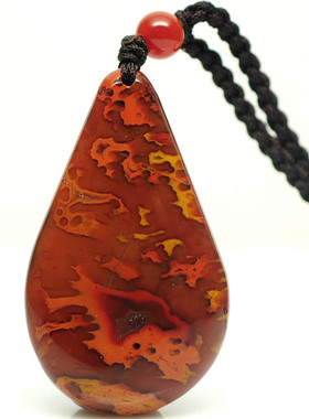 色浓纹美战国红吊坠经典独特