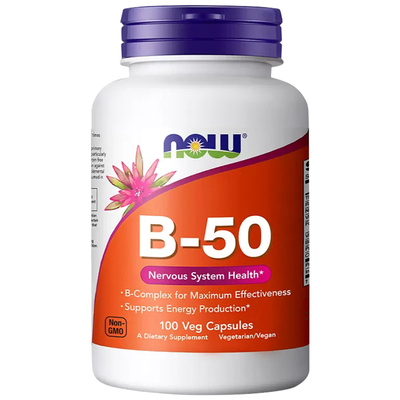 NOW维生素B50复合维生素B族美国