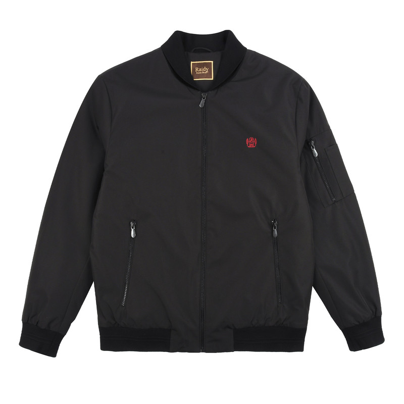 雷迪波尔胸前品牌刺绣棒球领棉服