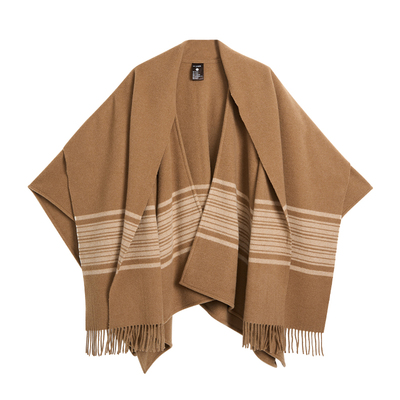 TOFOD 如在云端 LP双层意大利空气羊绒羊毛斗篷外套围巾披肩大衣