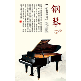 乐器简介绍海报墙贴音乐家培训教室布置装饰画钢琴行挂画挂图壁纸