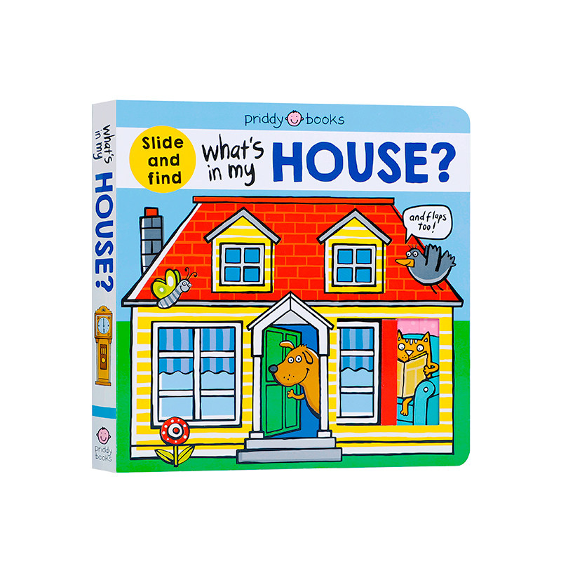 英文原版What's in My House?我的房子里有什么？低幼儿童英语单词启蒙认知绘本撕不烂纸板书 亲子互动共读早教书翻翻书正版