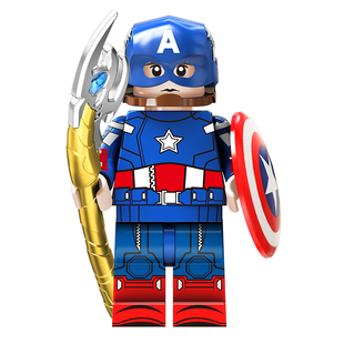 红绿巨人积木人仔复仇者联盟猎鹰美国队长第三方拼装玩具TV6216