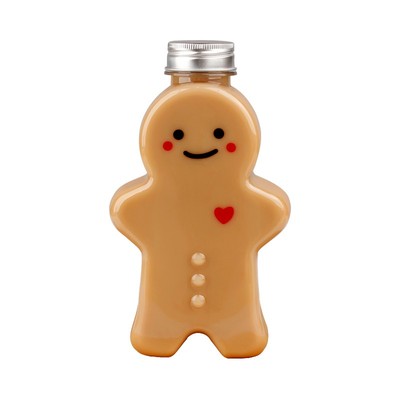 圣诞节姜饼人奶茶瓶送帽子围巾