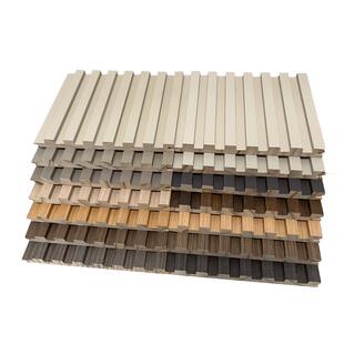 七格实木格栅板背景墙装饰板小长城凹凸形生态木吊顶木饰面护墙板