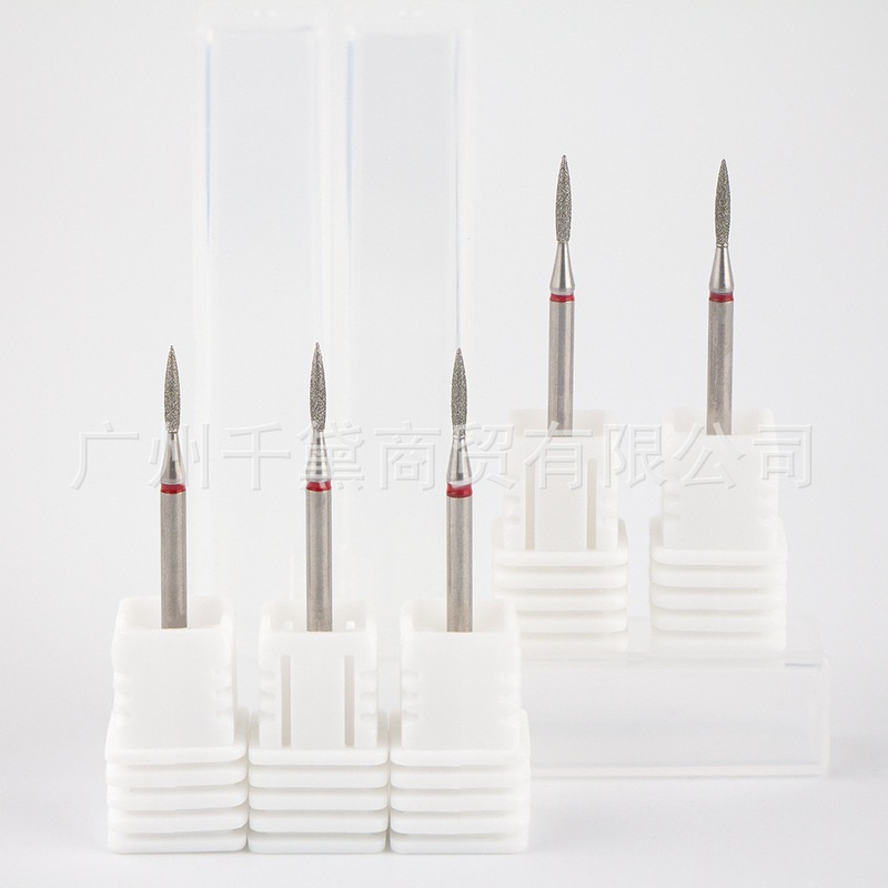 金刚砂打磨头美甲俄式前置打磨处理去死皮耐磨金刚石头口袋钻头开