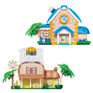 【重磅新品】未及喜羊羊与灰太狼正版联名羊村大别墅积木玩具礼物