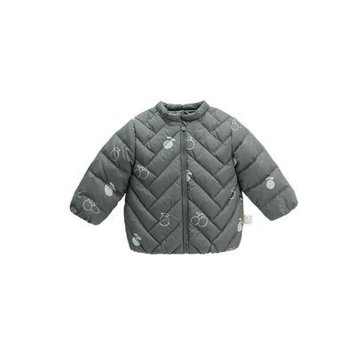 whitewheat橘子满印轻薄羽绒服