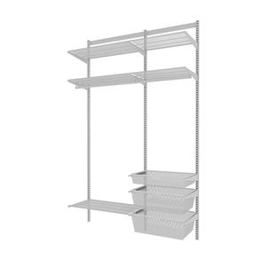 开放式现代简约金属衣柜可定制环保白色衣帽间五金配件组合支架