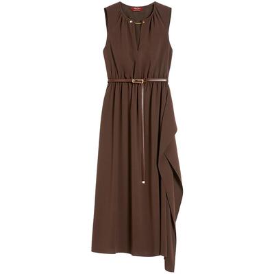 【臻选礼遇】 MaxMara 女装无袖收腰褶皱连衣裙6221135206