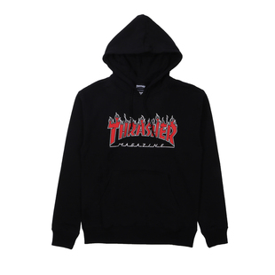 THRASHER 日版印花连帽衫 FLAME 火焰滑板卫衣