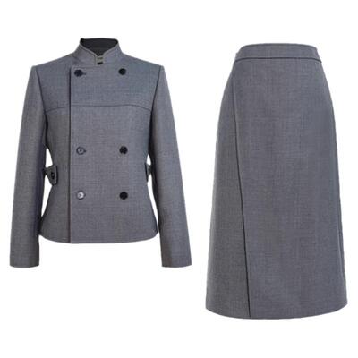 绵羊毛收腰显瘦通勤百搭女两件套